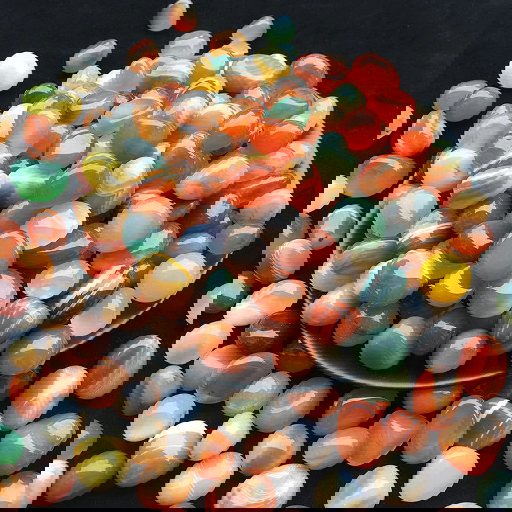 Natural Mixed Agate Stone Tumbled Stones Rainbow Crystal for Church Prayers Succulents Bedding Vase Filler Landscape Home Decor - forbiddengemstones.com
