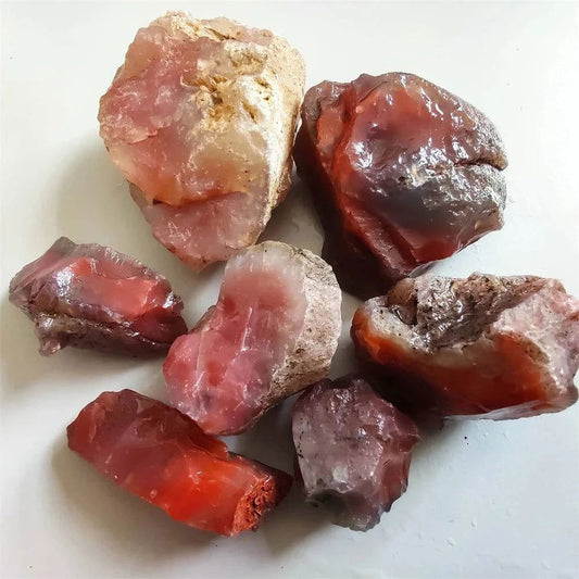 Natural Treasure Southern Red Agate Raw Carnelian Diffuser Oil Raw Stone Crystals Healing Specimen Home Garden Decoration Stone - forbiddengemstones.com