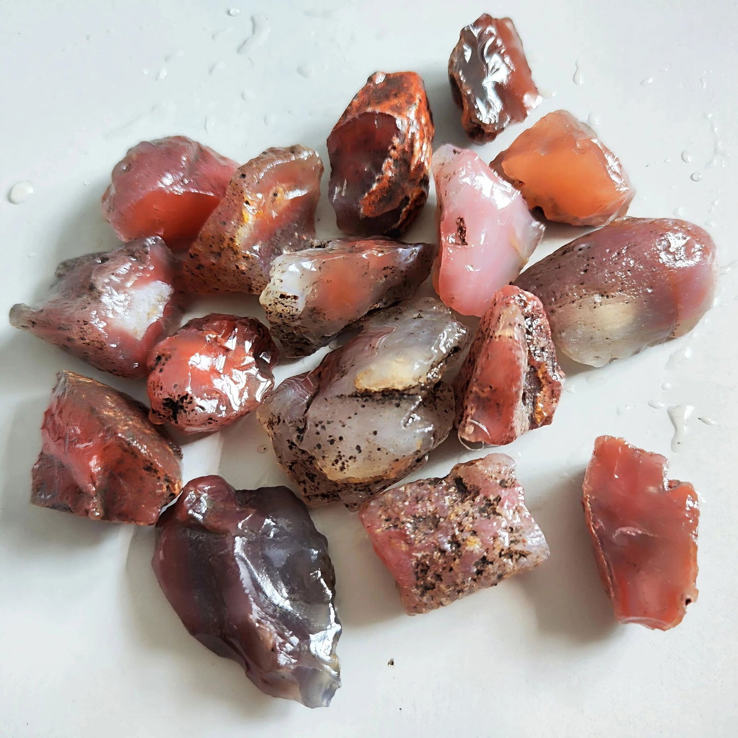 Natural Treasure Southern Red Agate Raw Carnelian Diffuser Oil Raw Stone Crystals Healing Specimen Home Garden Decoration Stone - forbiddengemstones.com