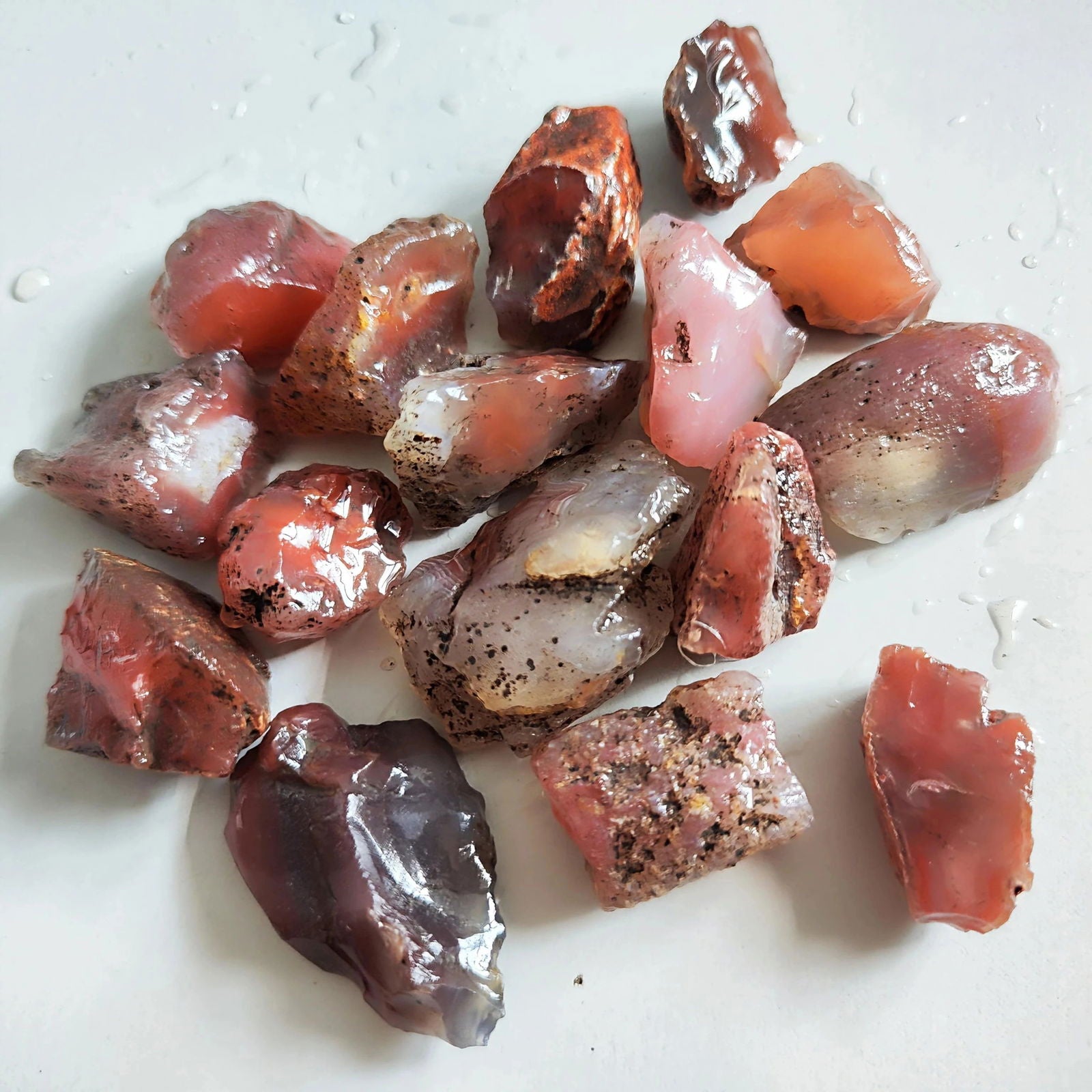 Natural Treasure Southern Red Agate Raw Carnelian Diffuser Oil Raw Stone Crystals Healing Specimen Home Garden Decoration Stone - forbiddengemstones.com