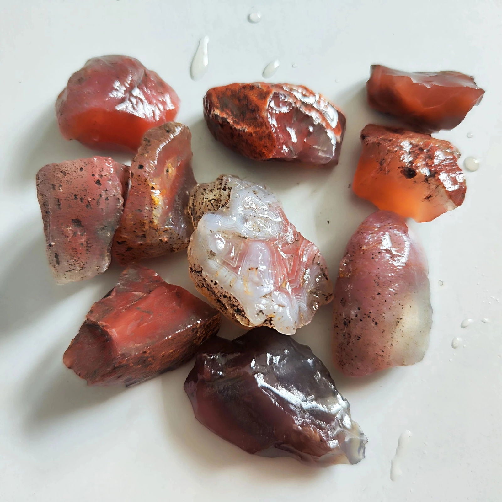 Natural Treasure Southern Red Agate Raw Carnelian Diffuser Oil Raw Stone Crystals Healing Specimen Home Garden Decoration Stone - forbiddengemstones.com