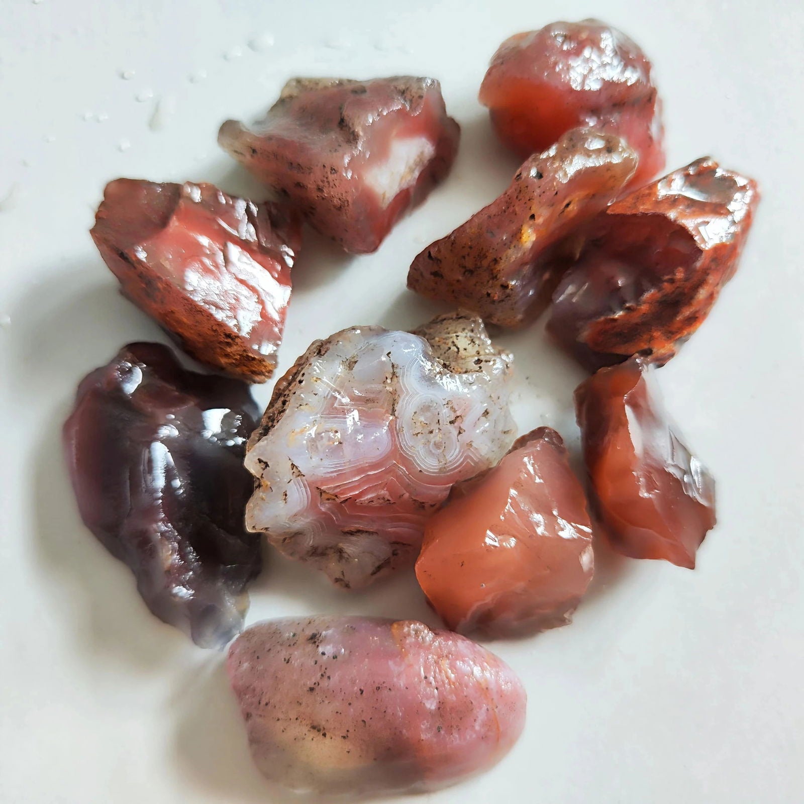 Natural Treasure Southern Red Agate Raw Carnelian Diffuser Oil Raw Stone Crystals Healing Specimen Home Garden Decoration Stone - forbiddengemstones.com