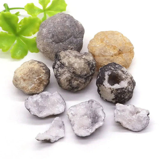 Natural Unopened Agate Geode Cluster Raw Mineral Crystal Healing Stone Fun Study Teaching Specimen Gemstone Cave Collections - forbiddengemstones.com
