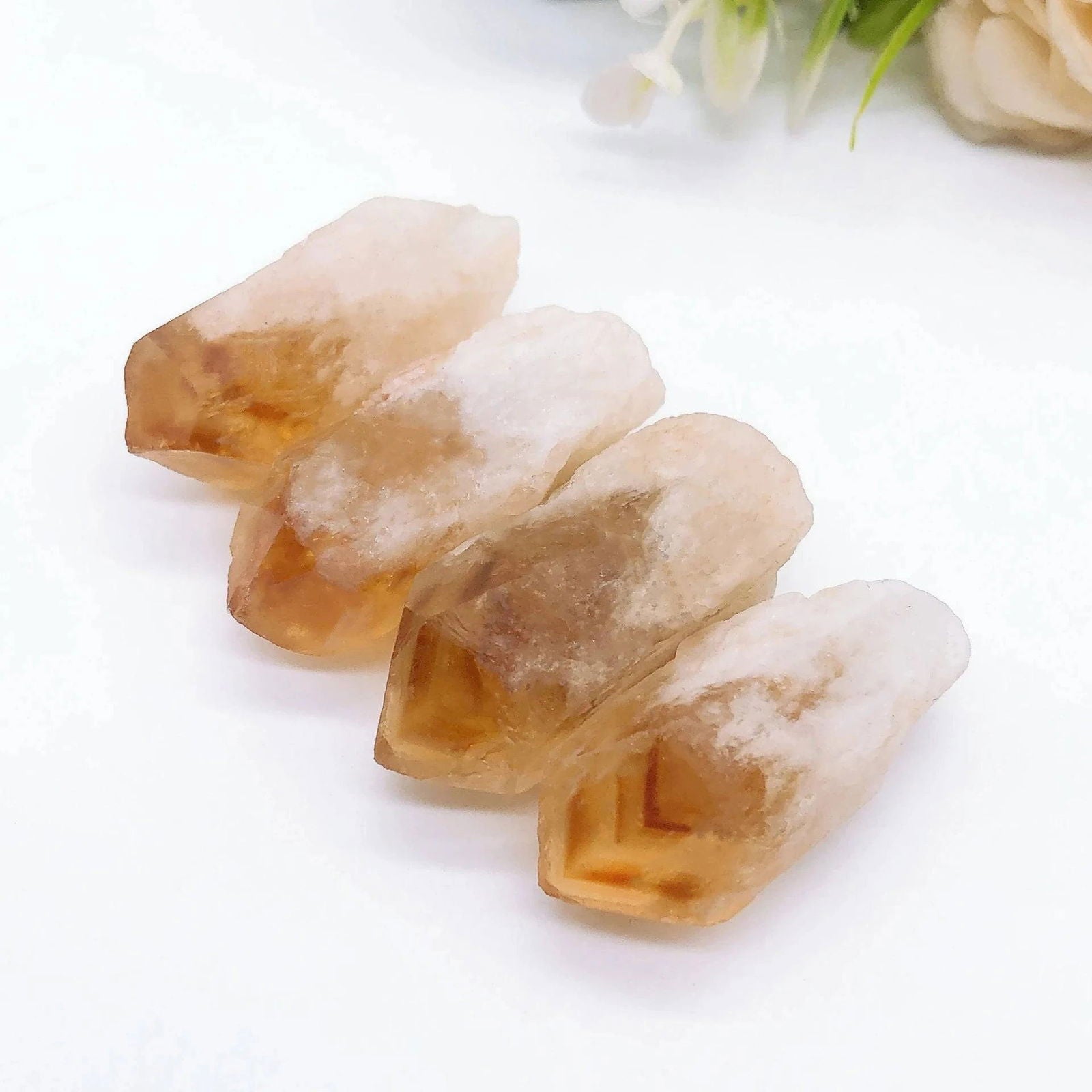 Rough Natural Citrine Point Quartz Crystal Cluster Raw Mineral Specimen Stone Energy Healing Rock Ornament Home Decor Gift - forbiddengemstones.com