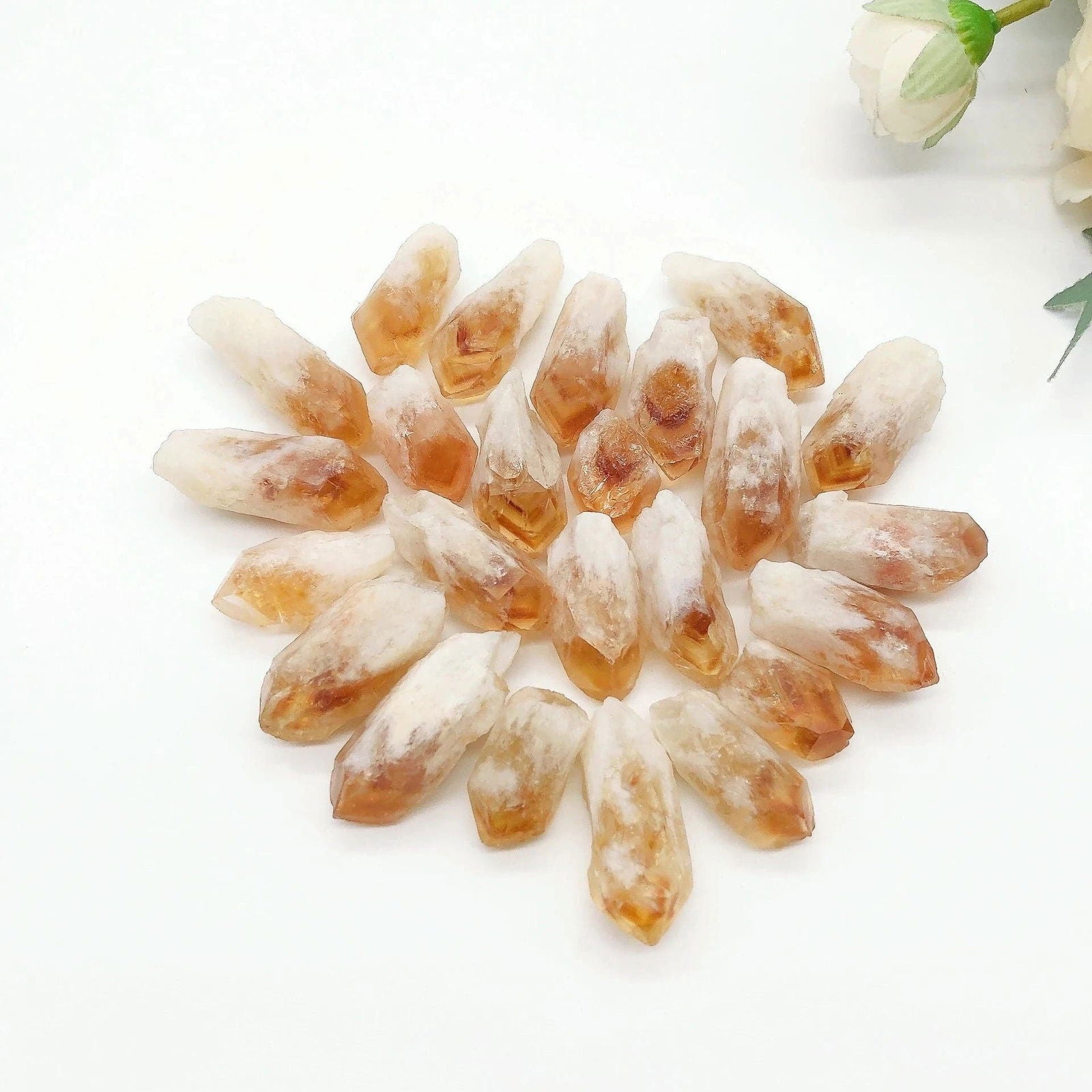 Rough Natural Citrine Point Quartz Crystal Cluster Raw Mineral Specimen Stone Energy Healing Rock Ornament Home Decor Gift - forbiddengemstones.com