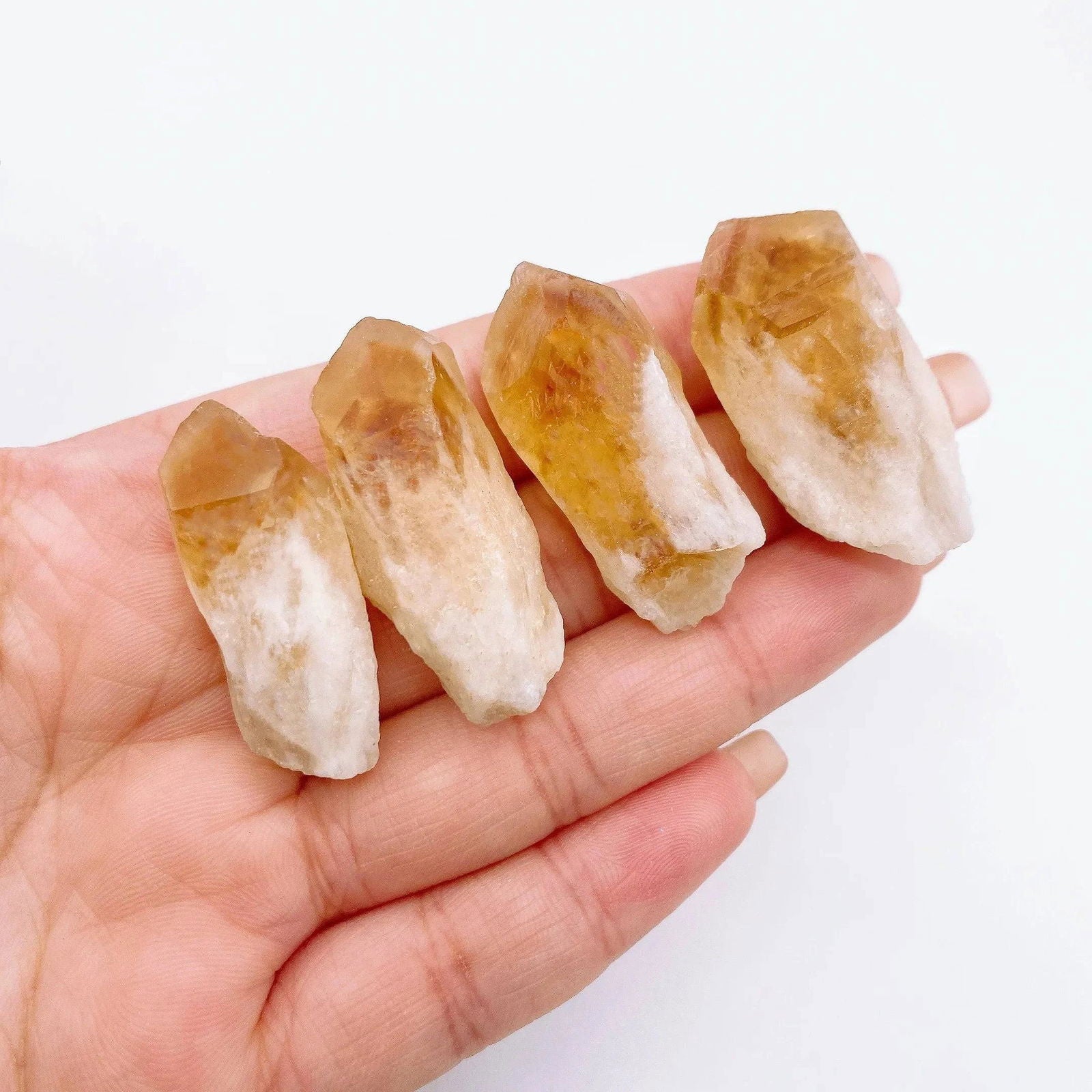 Rough Natural Citrine Point Quartz Crystal Cluster Raw Mineral Specimen Stone Energy Healing Rock Ornament Home Decor Gift - forbiddengemstones.com