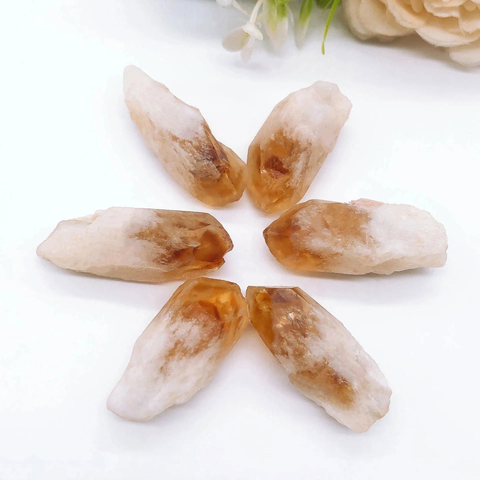 Rough Natural Citrine Point Quartz Crystal Cluster Raw Mineral Specimen Stone Energy Healing Rock Ornament Home Decor Gift - forbiddengemstones.com