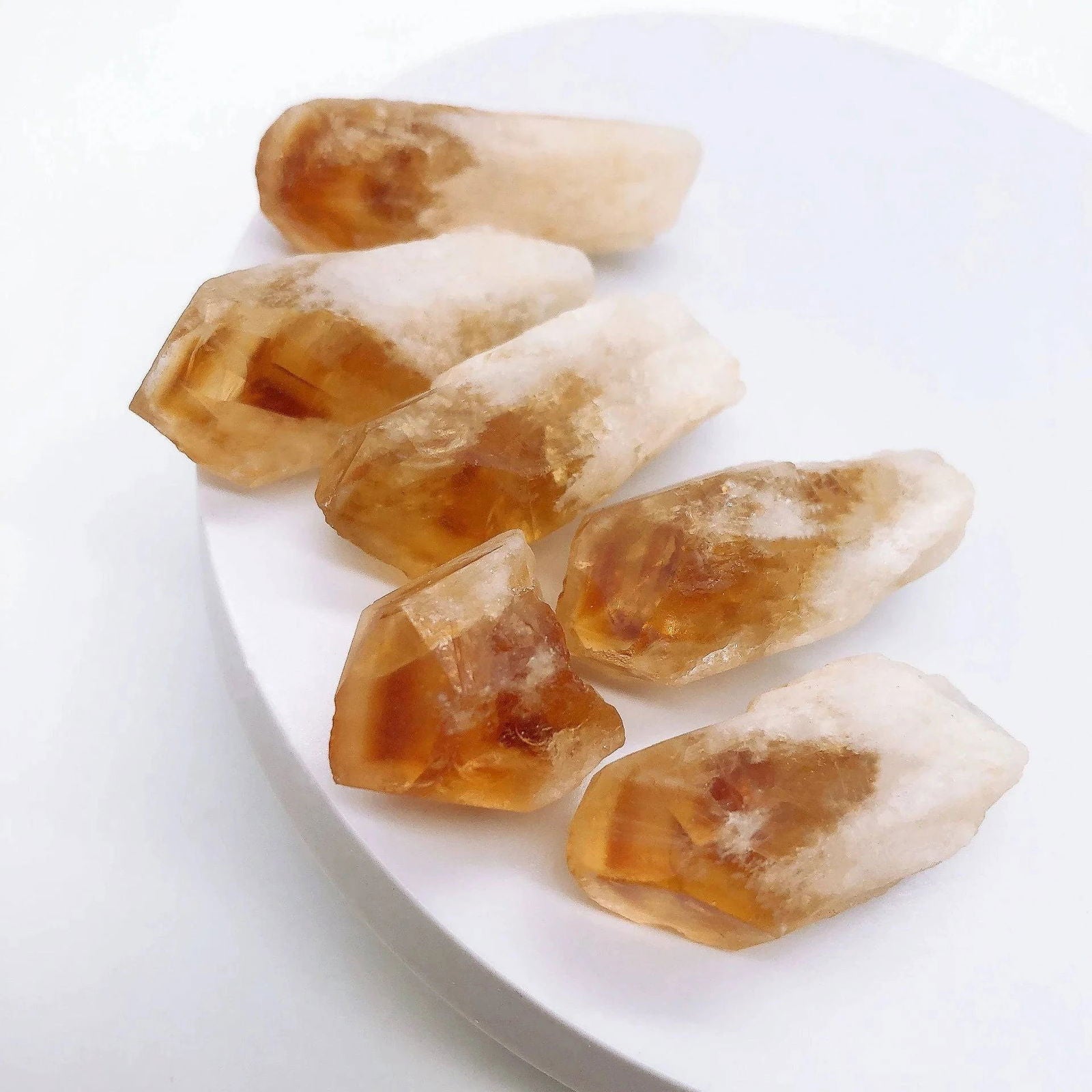 Rough Natural Citrine Point Quartz Crystal Cluster Raw Mineral Specimen Stone Energy Healing Rock Ornament Home Decor Gift - forbiddengemstones.com