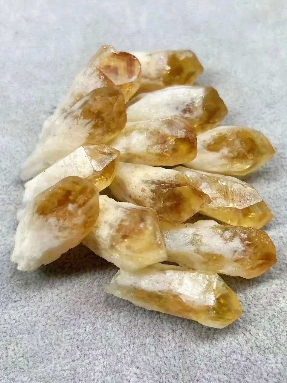 Rough Natural Citrine Point Quartz Crystal Cluster Raw Mineral Specimen Stone Energy Healing Rock Ornament Home Decor Gift - forbiddengemstones.com