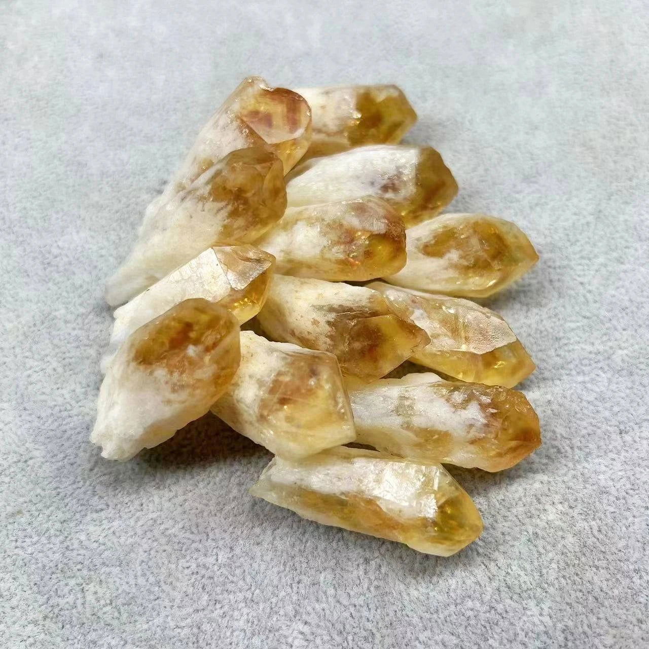 Rough Natural Citrine Point Quartz Crystal Cluster Raw Mineral Specimen Stone Energy Healing Rock Ornament Home Decor Gift - forbiddengemstones.com