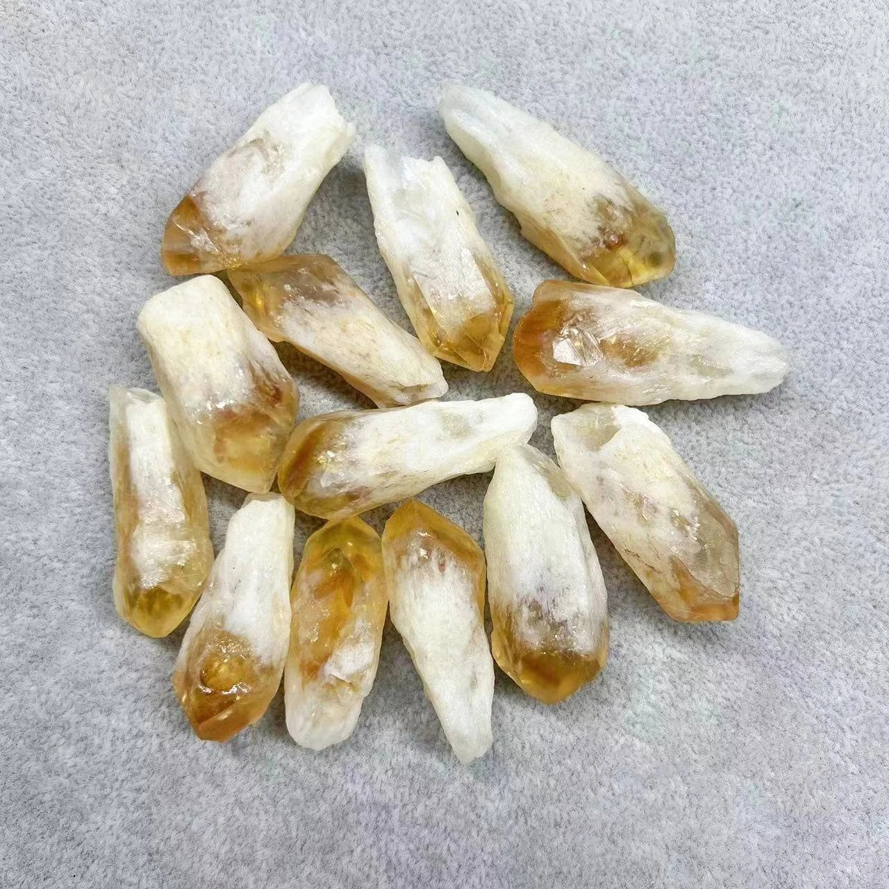 Rough Natural Citrine Point Quartz Crystal Cluster Raw Mineral Specimen Stone Energy Healing Rock Ornament Home Decor Gift - forbiddengemstones.com