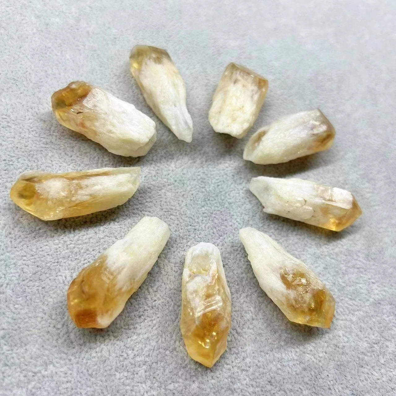 Rough Natural Citrine Point Quartz Crystal Cluster Raw Mineral Specimen Stone Energy Healing Rock Ornament Home Decor Gift - forbiddengemstones.com