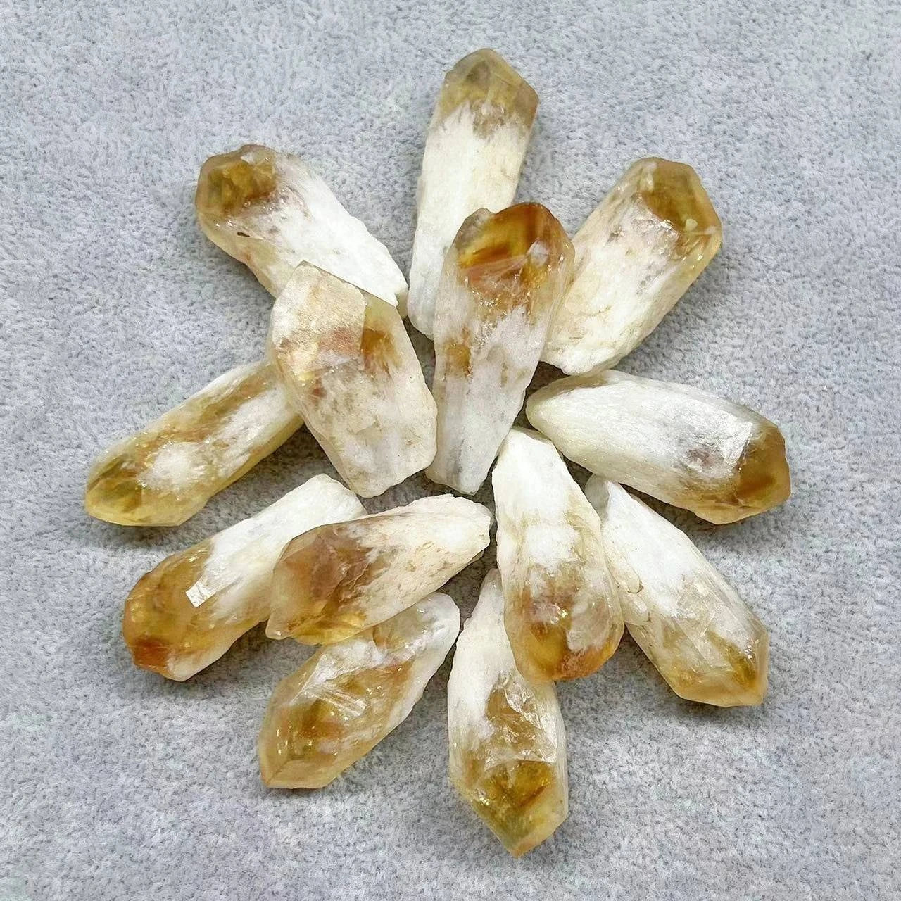Rough Natural Citrine Point Quartz Crystal Cluster Raw Mineral Specimen Stone Energy Healing Rock Ornament Home Decor Gift - forbiddengemstones.com