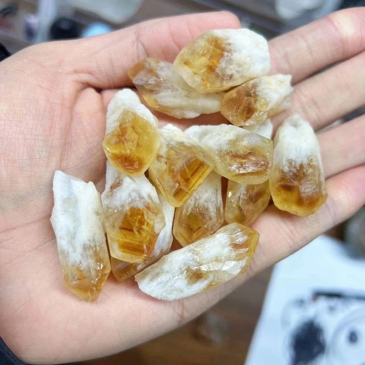 Rough Natural Citrine Point Quartz Crystal Cluster Raw Mineral Specimen Stone Energy Healing Rock Ornament Home Decor Gift - forbiddengemstones.com