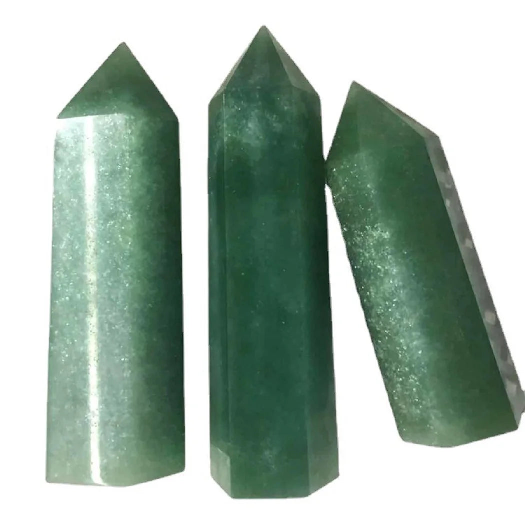 Natural Dongling Jade Point Wand - Healing Energy Stone for Reiki and Home Decor