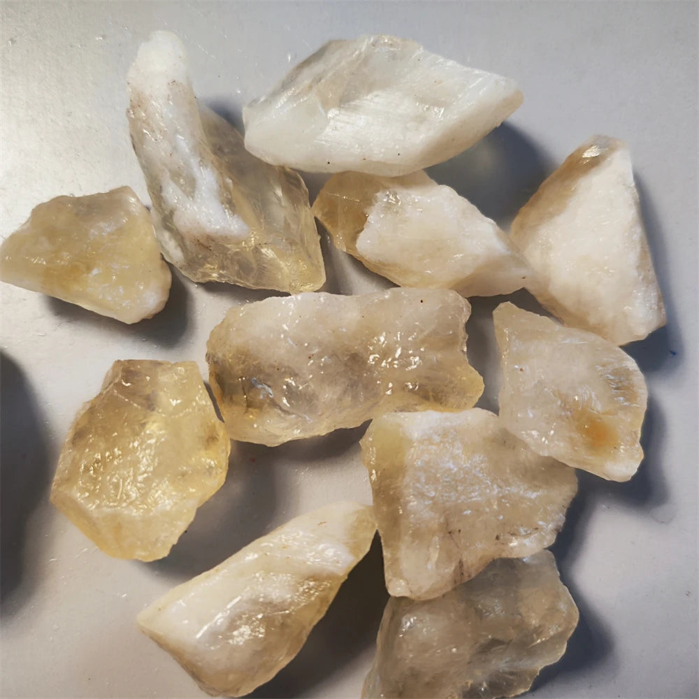 Natural Citrine Healing Crystals - Raw Decor Stone for Home Decoration and DIY Gift Collection