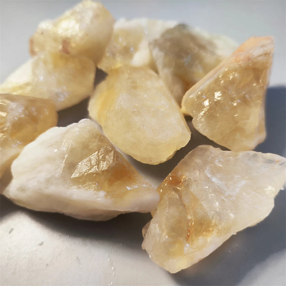 Natural Citrine Healing Crystals - Raw Decor Stone for Home Decoration and DIY Gift Collection