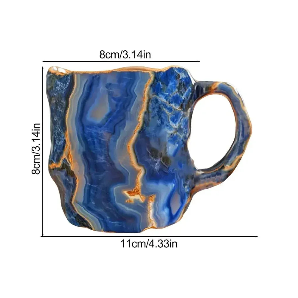 400ml Decorative Crystal Coffee Mugs - Unique Ceramic Drinkware for Milk, Tea, and Hot Chocolate