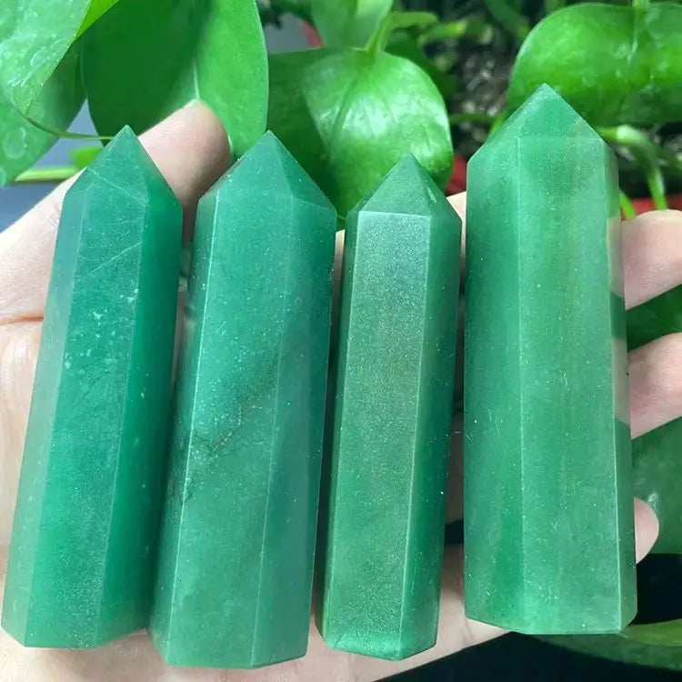 Natural Dongling Jade Point Wand - Healing Energy Stone for Reiki and Home Decor