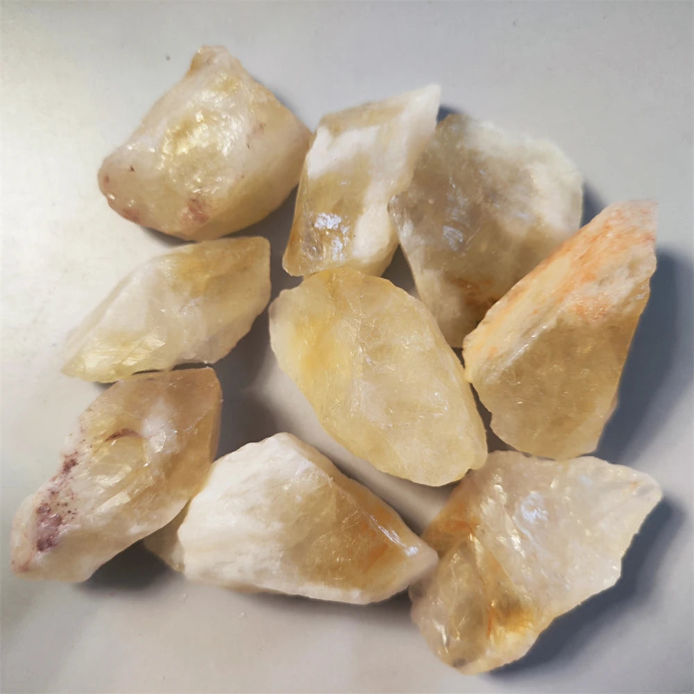 Natural Citrine Healing Crystals - Raw Decor Stone for Home Decoration and DIY Gift Collection