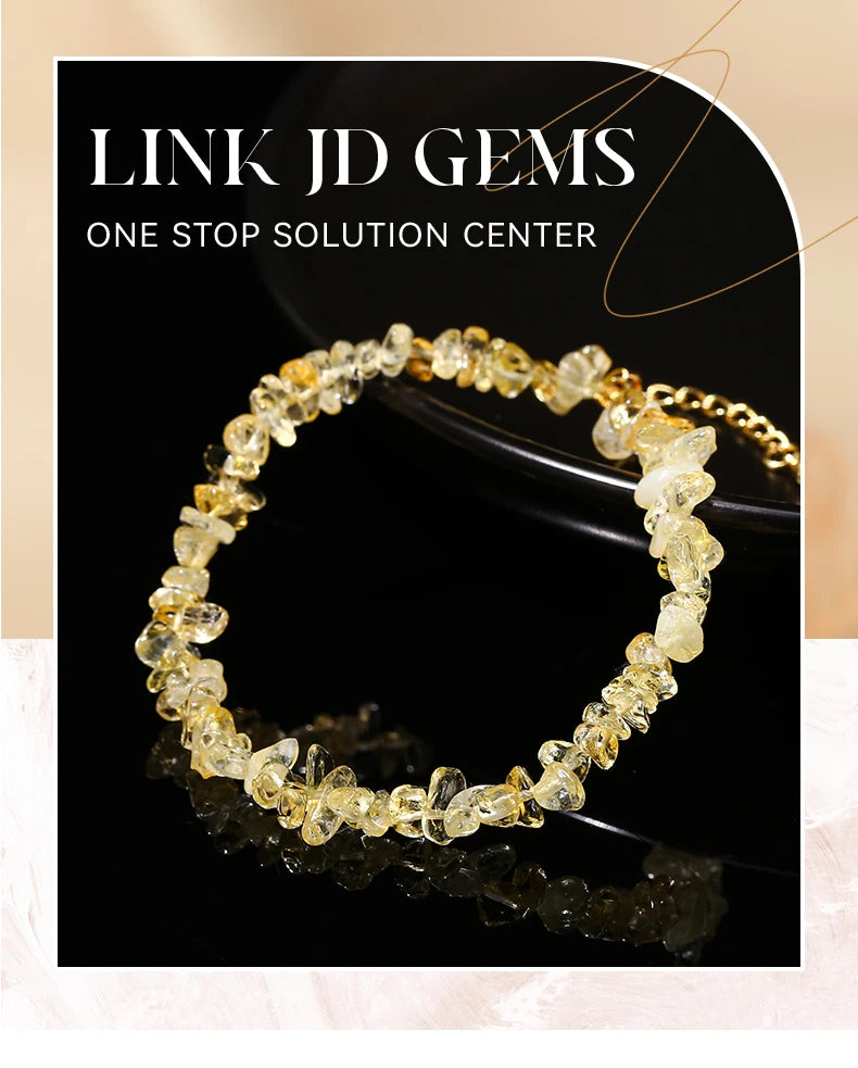 Natural Citrine Chip Chakra Bracelet for Women - Adjustable Reiki Healing Fashion Jewelry