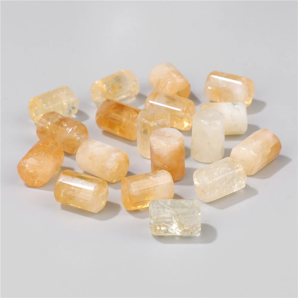 Genuine Irregular Yellow Citrine Quartz Beads for DIY Jewelry Making - 12x18MM Natural Stone Charms for Bracelets & Necklaces