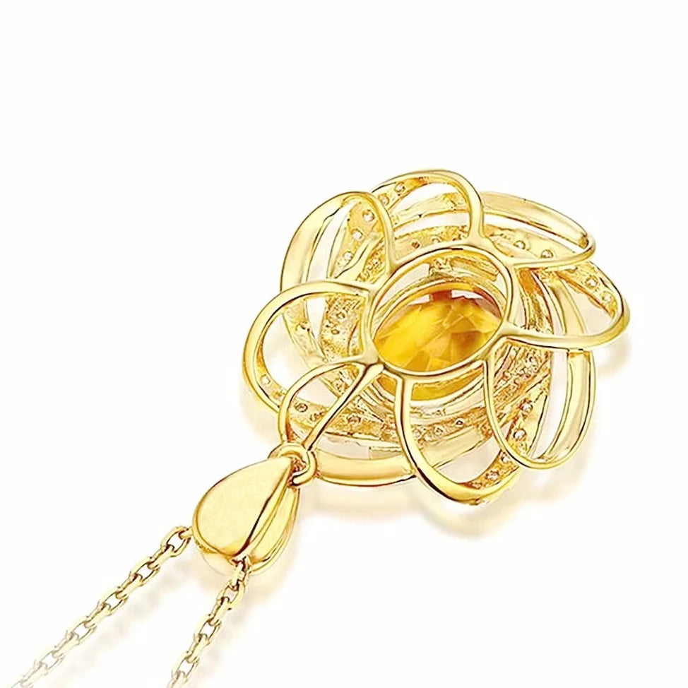 Delysia King Citrine Charm Pendant Necklace for Women