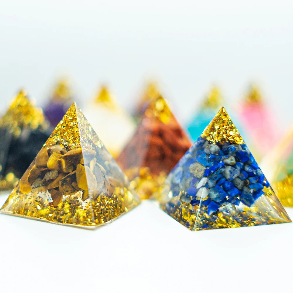 Natural 1.18-inch Crystal Pyramid - Energy Generator for Reiki Healing and Chakra Meditation Decor