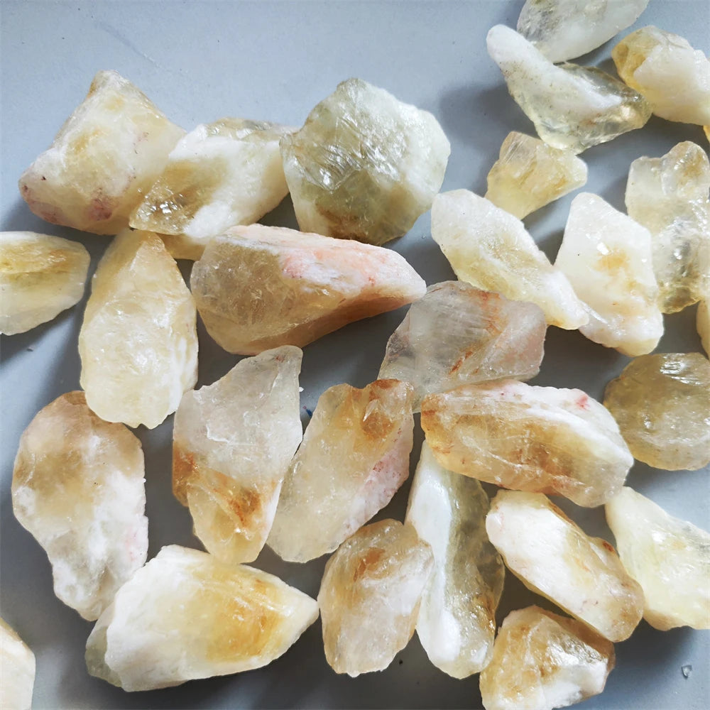 Natural Citrine Healing Crystals - Raw Decor Stone for Home Decoration and DIY Gift Collection