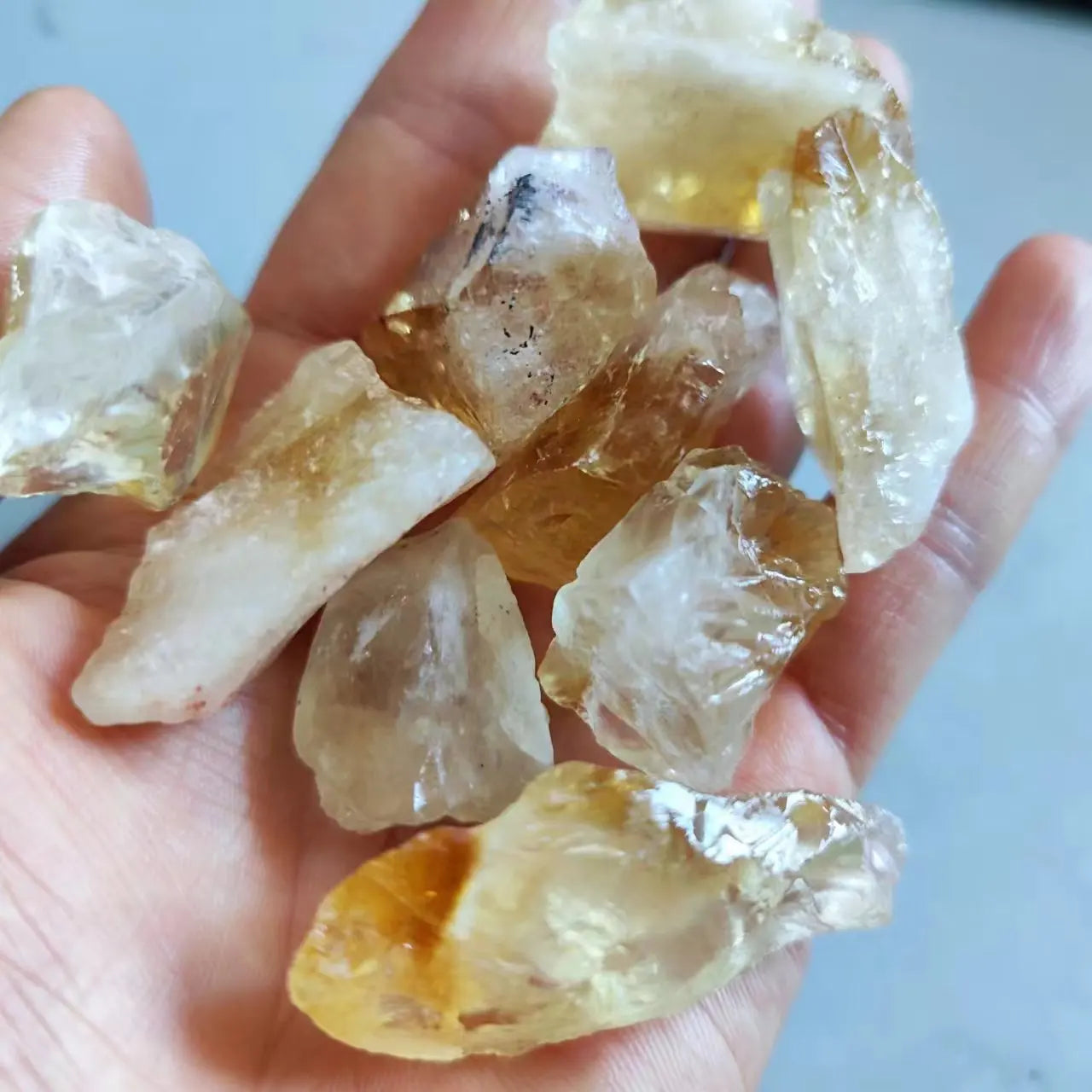 Natural Citrine Healing Crystals - Raw Decor Stone for Home Decoration and DIY Gift Collection