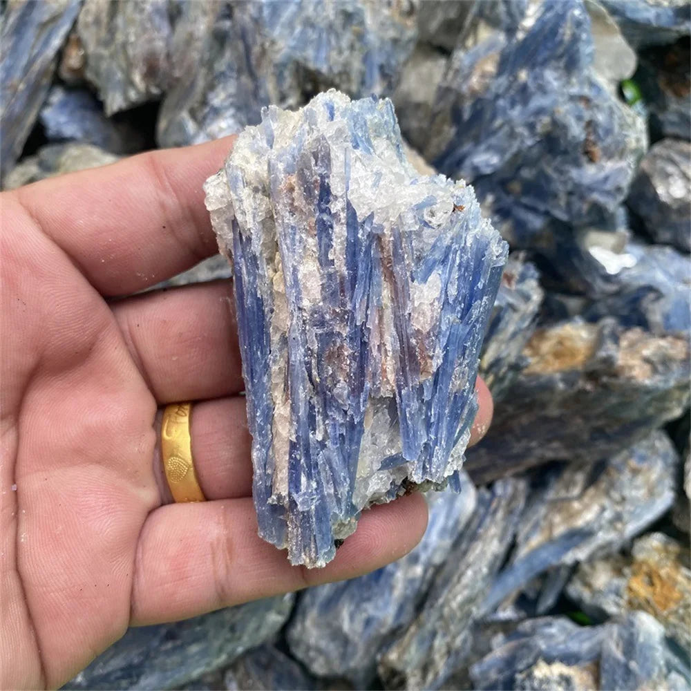 1pc Raw Kyanite Crystal Specimen for Reiki Healing - Natural Blue Gemstone Chip for Jewelry Collection