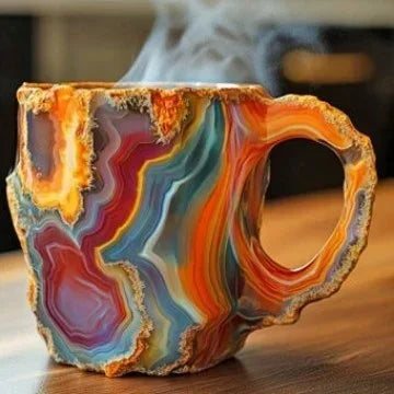 400ml Decorative Crystal Coffee Mugs - Unique Ceramic Drinkware for Milk, Tea, and Hot Chocolate