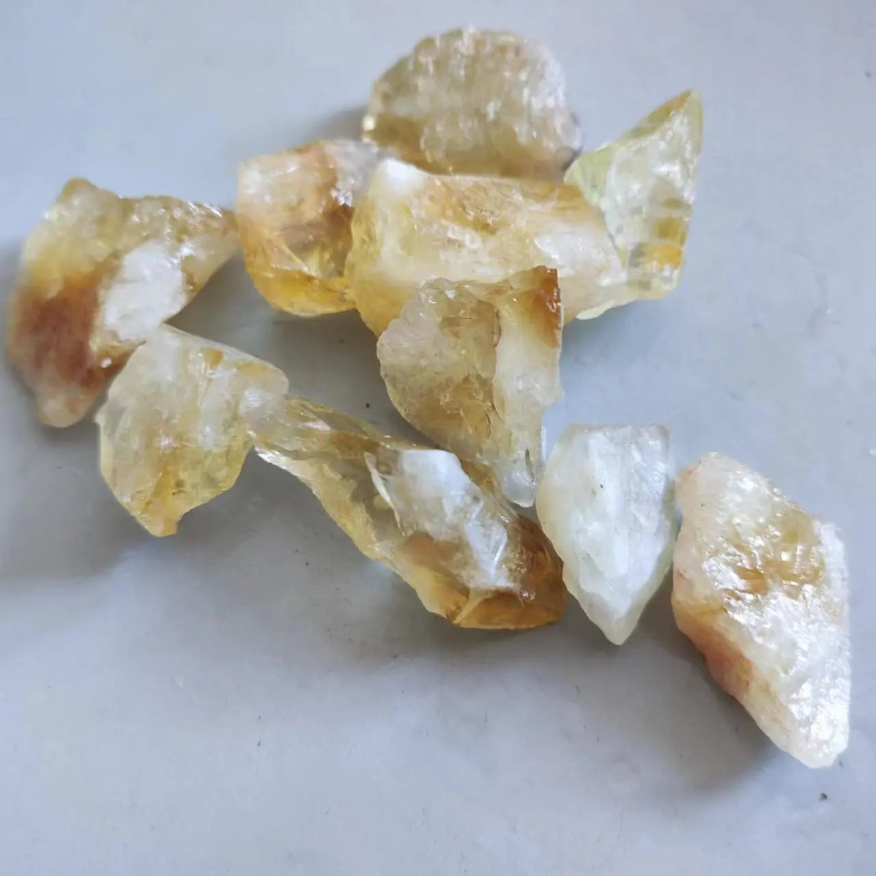 Natural Citrine Healing Crystals - Raw Decor Stone for Home Decoration and DIY Gift Collection