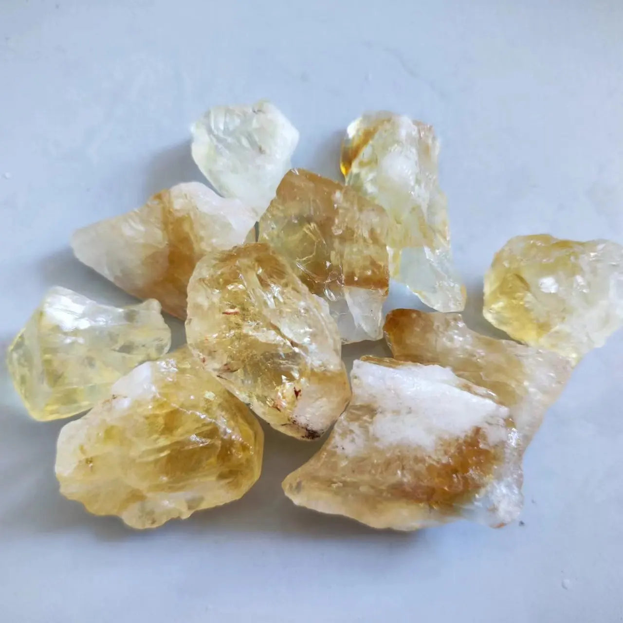 Natural Citrine Healing Crystals - Raw Decor Stone for Home Decoration and DIY Gift Collection