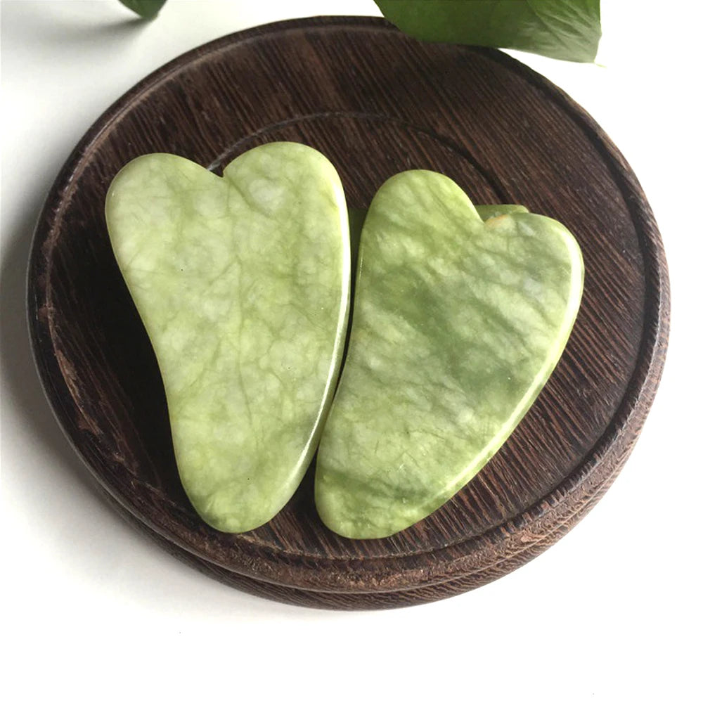 Natural Jade Gua Sha Massage Board - Multifunctional Skincare Tool for Face, Neck, and Body