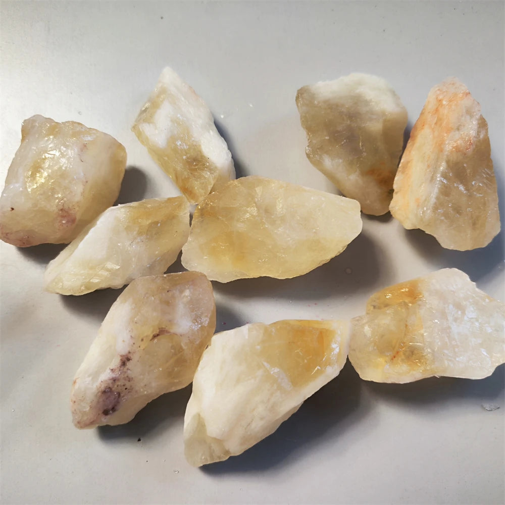 Natural Citrine Healing Crystals - Raw Decor Stone for Home Decoration and DIY Gift Collection