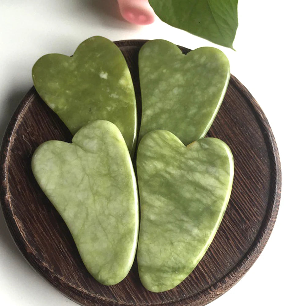 Natural Jade Gua Sha Massage Board - Multifunctional Skincare Tool for Face, Neck, and Body