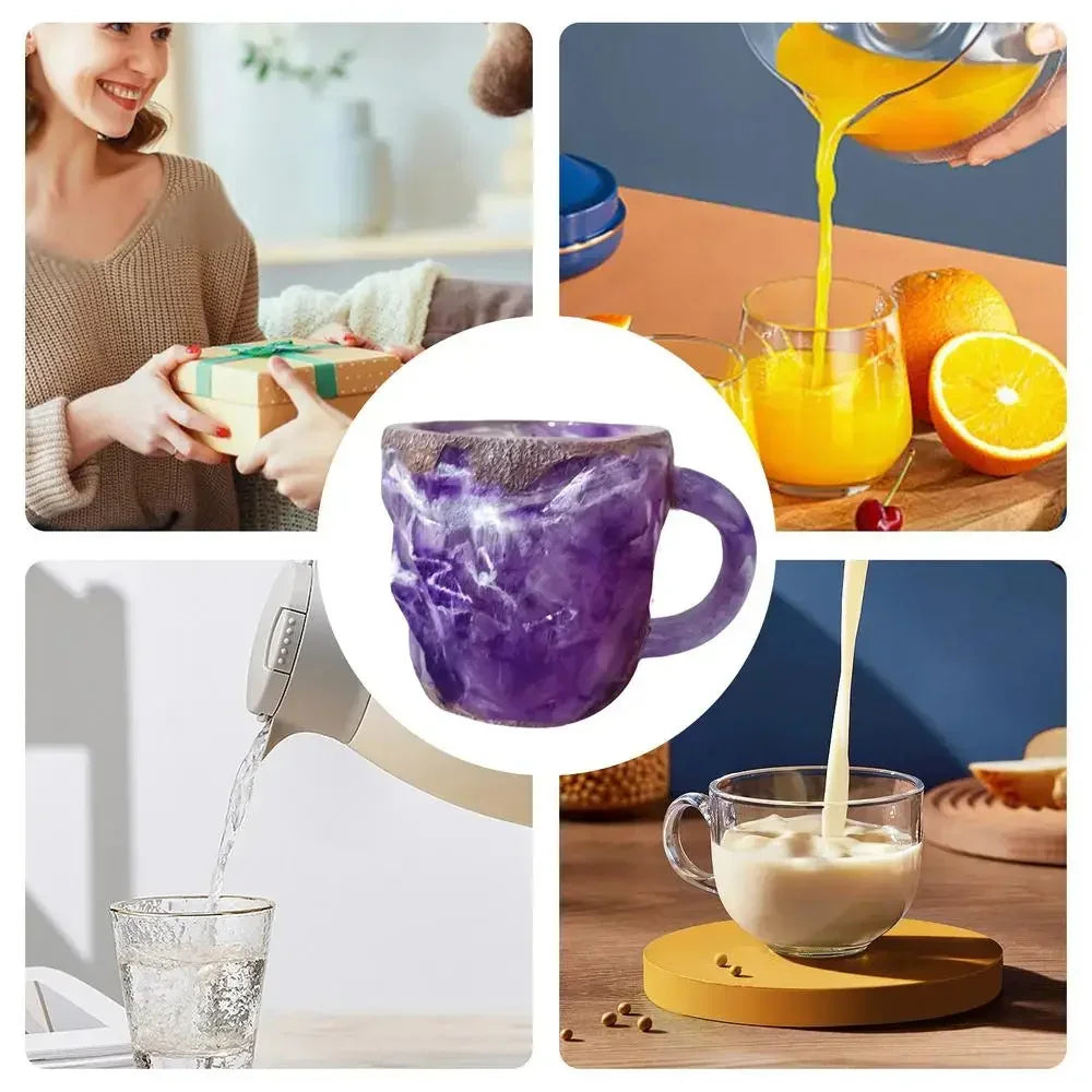 400ml Decorative Crystal Coffee Mugs - Unique Ceramic Drinkware for Milk, Tea, and Hot Chocolate