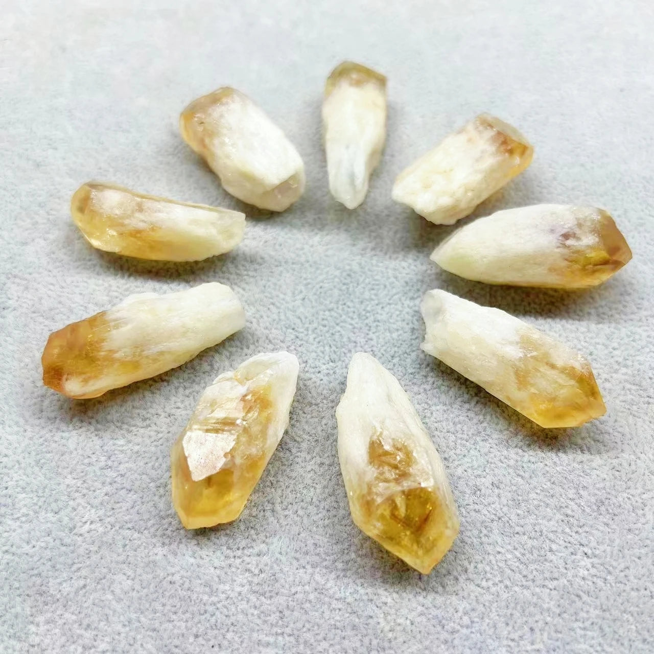 Raw Citrine Crystal Quartz Cluster - Natural Healing Stone for Home Decor and Gift