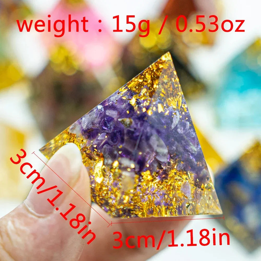 Natural 1.18-inch Crystal Pyramid - Energy Generator for Reiki Healing and Chakra Meditation Decor