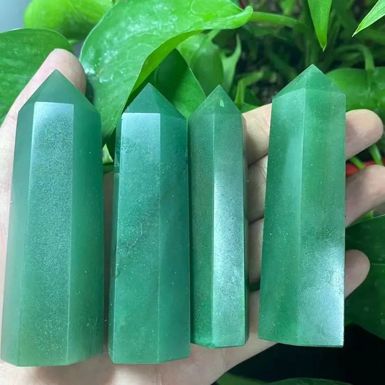 Natural Dongling Jade Point Wand - Healing Energy Stone for Reiki and Home Decor