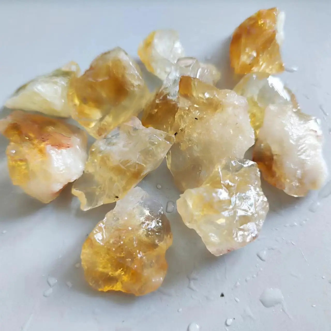 Natural Citrine Healing Crystals - Raw Decor Stone for Home Decoration and DIY Gift Collection