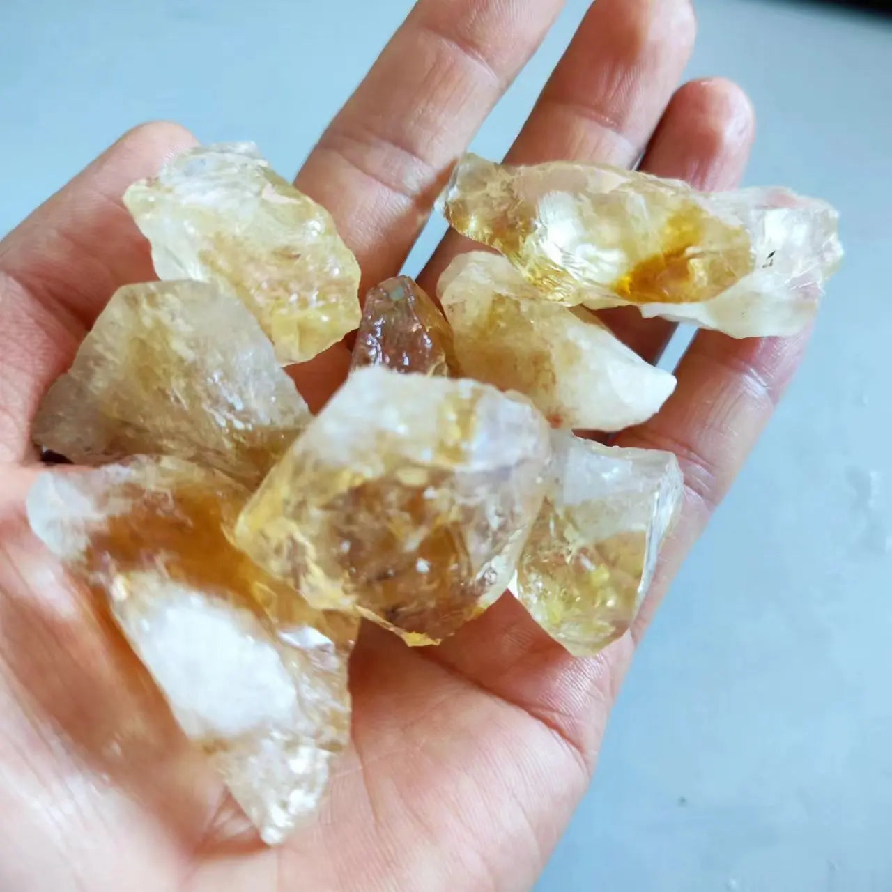 Natural Citrine Healing Crystals - Raw Decor Stone for Home Decoration and DIY Gift Collection