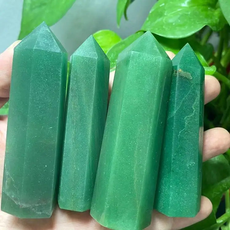 Natural Dongling Jade Point Wand - Healing Energy Stone for Reiki and Home Decor