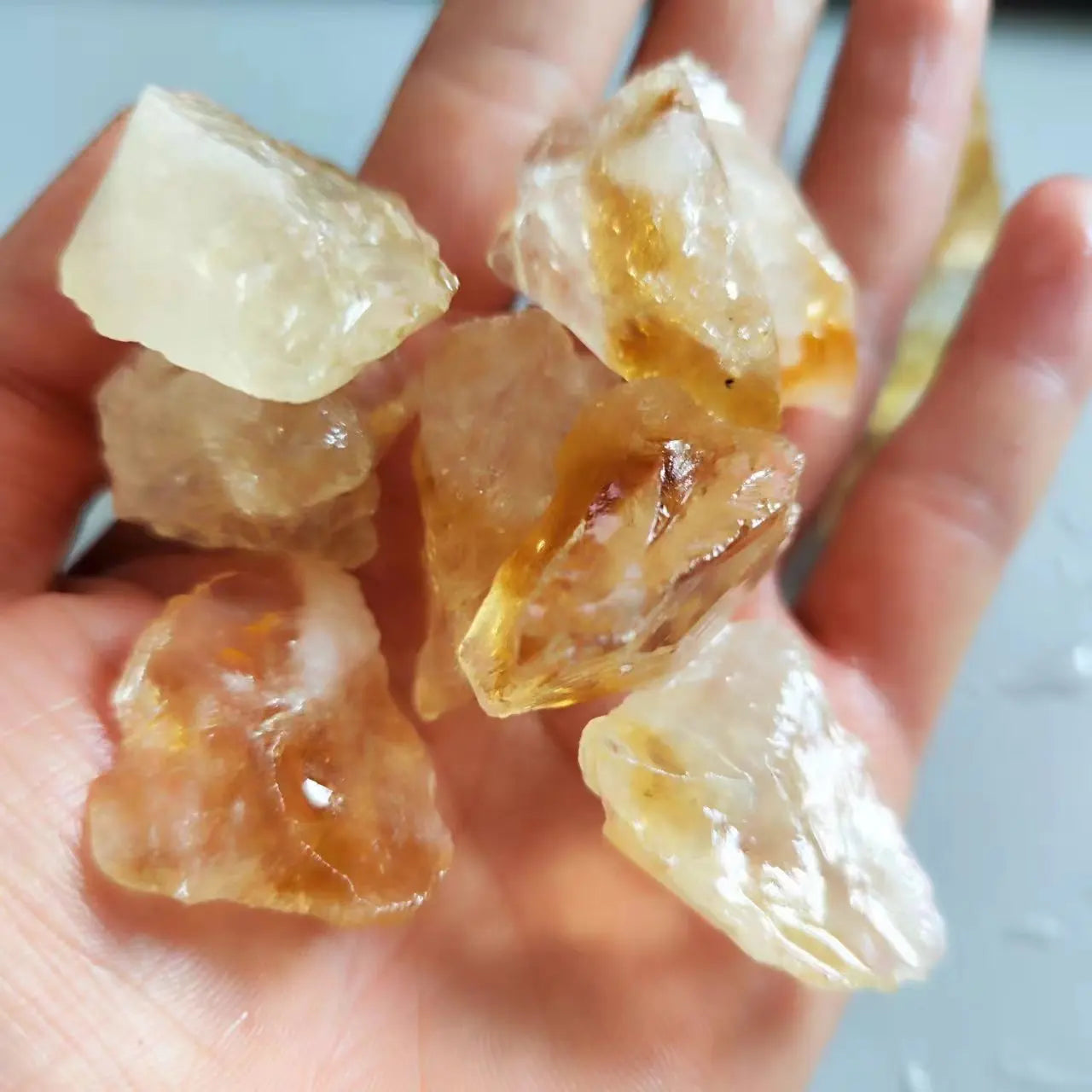 Natural Citrine Healing Crystals - Raw Decor Stone for Home Decoration and DIY Gift Collection