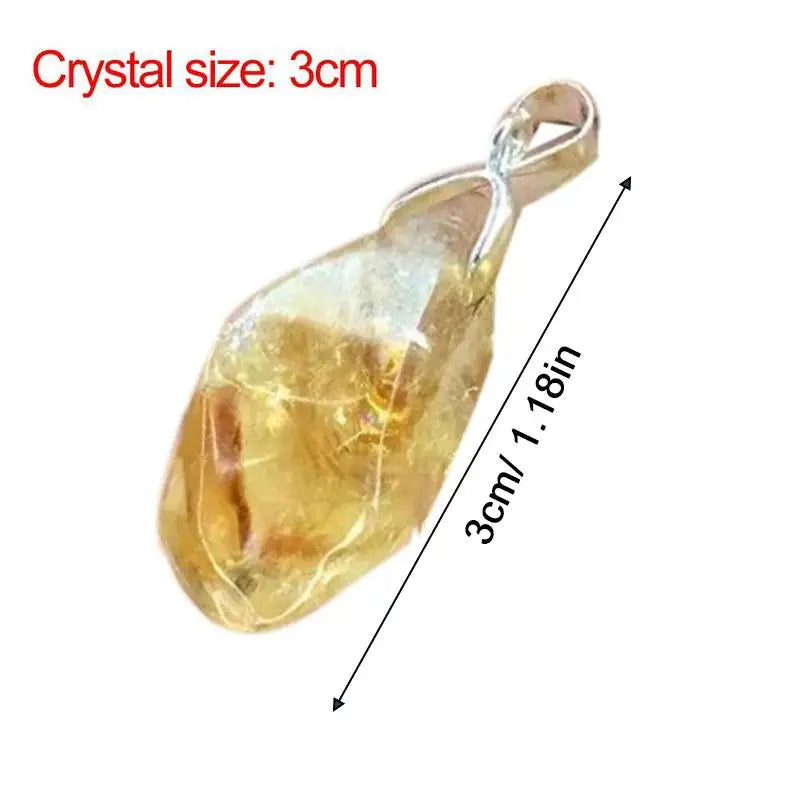 Exquisite Natural Citrine Healing Crystal Pendant for DIY Jewelry Crafting