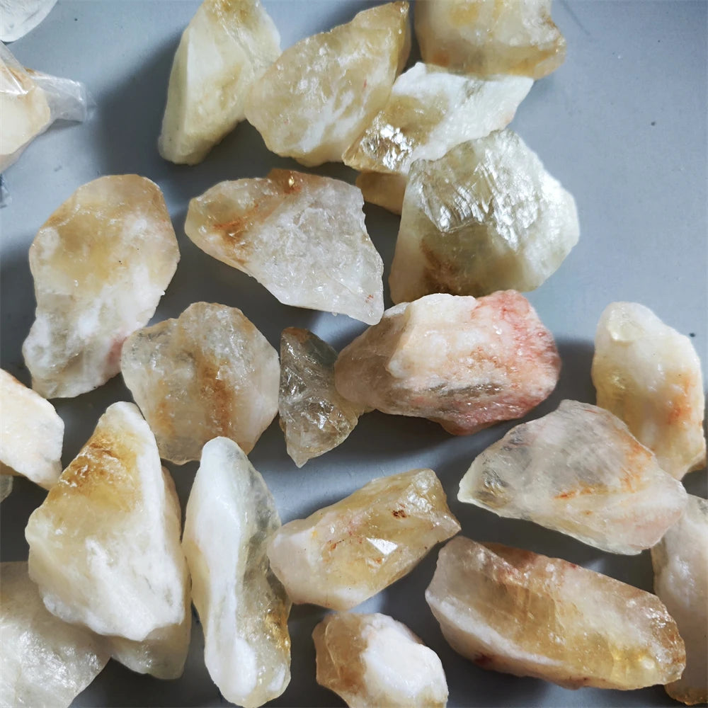 Natural Citrine Healing Crystals - Raw Decor Stone for Home Decoration and DIY Gift Collection