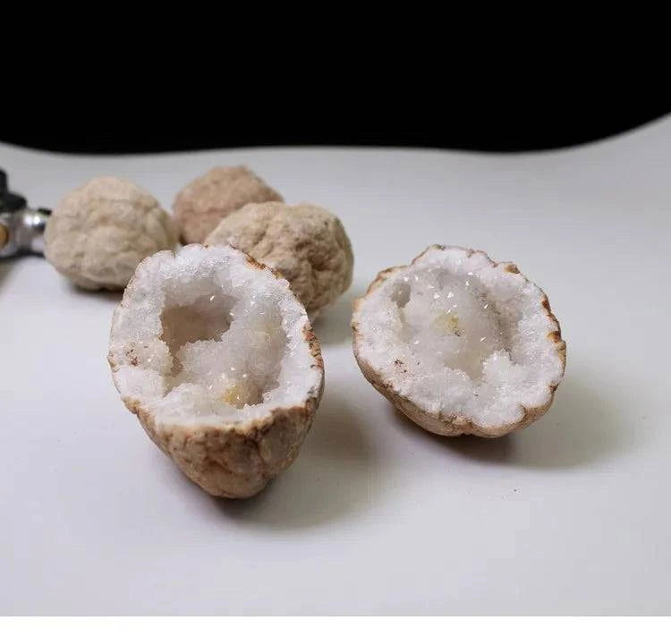 Unopened Natural Agate Geode Raw Crystal Mineral Energy Healing Crystals Lucky Stone Cluster Cave Collection Specimen - forbiddengemstones.com
