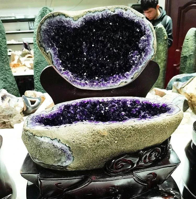 Wholesale  Natural large amethyst cave Hotel decoration Uruguay Amethyst cornucopia Amethyst Geode  store geomancy - forbiddengemstones.com