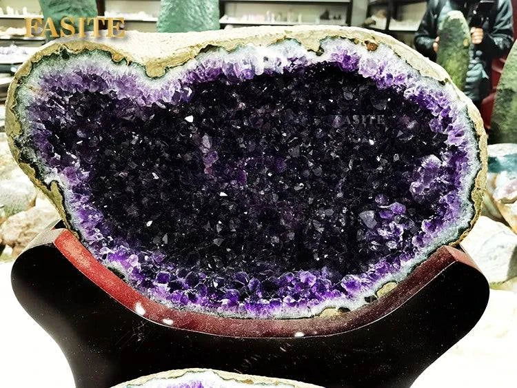 Wholesale  Natural large amethyst cave Hotel decoration Uruguay Amethyst cornucopia Amethyst Geode  store geomancy - forbiddengemstones.com